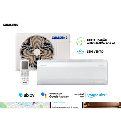 Ar Condicionado Split Hi-Wall Inverter Wi-Fi Samsung WindFree AI 9.000 Btu/h Quente/Frio 220V | AR09DXFAAWKNAZ