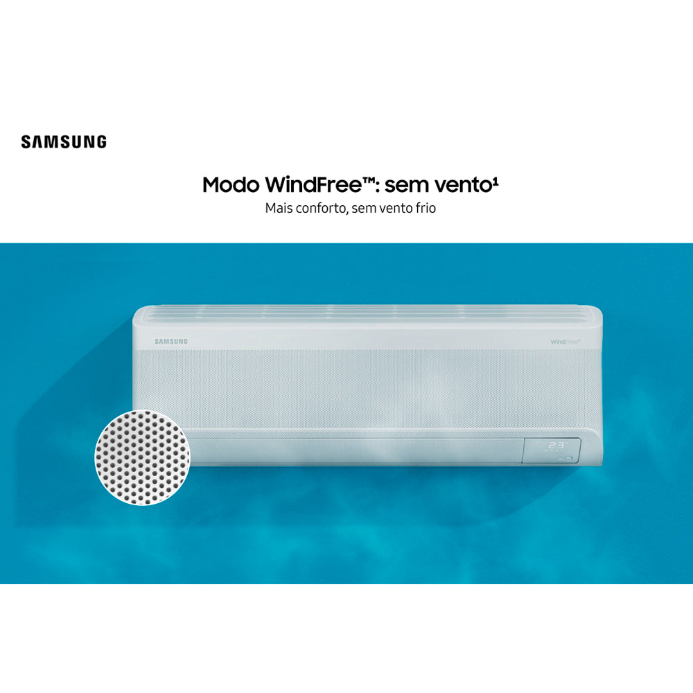 Ar Condicionado Split Hi-Wall Inverter Wi-Fi Samsung WindFree AI 9.000 Btu/h Frio 220V | AR09DYFAAWKNAZ