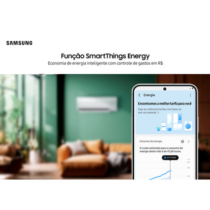 Ar Condicionado Split Hi-Wall Inverter Wi-Fi Samsung WindFree AI 12.000 Btu/h Quente/Frio 220V | AR12DXFAAWKNAZ