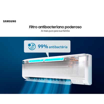 Ar Condicionado Split Hi-Wall Inverter Wi-Fi Samsung WindFree AI 12.000 Btu/h Quente/Frio 220V | AR12DXFAAWKNAZ