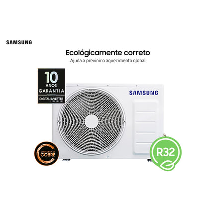 Ar Condicionado Split Hi-Wall Inverter Wi-Fi Samsung WindFree AI 18.000 Btu/h Frio 220V | AR18DYFAAWKNAZ