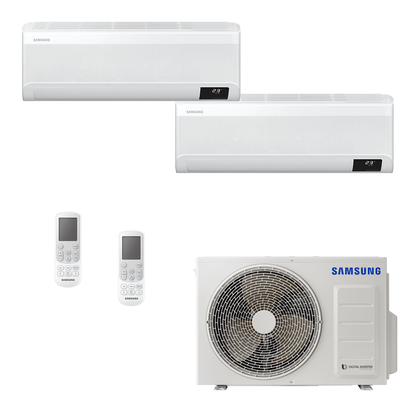 Ar Condicionado Multi-Split Samsung Wind Free Inverter 18.000 BTU (1x 9.000 e 1x 12.000) Quente/Frio 220v