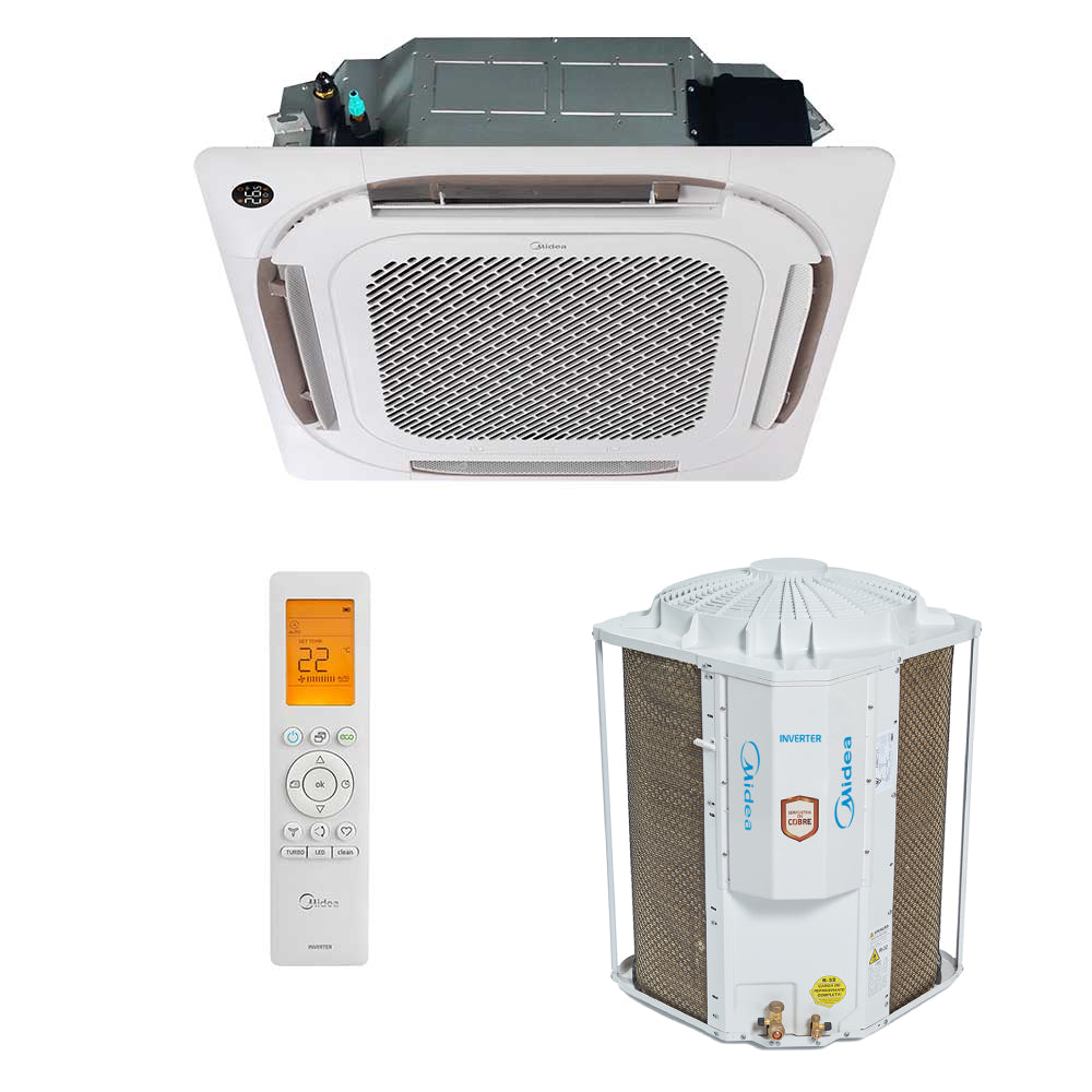 Ar Condicionado Split Cassete 4 Vias Midea Inverter Connect 36.000 BTU/h Frio 220v - R-32