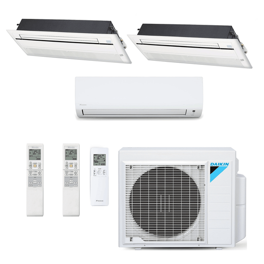 Ar Condicionado Daikin Multi Split Inverter 18.000 BTU (2x Cassete 1 Via 9.000 e 1x HW 9.000) Quente/Frio 220v