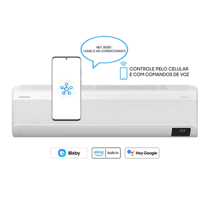 Ar Condicionado Split Hi Wall Samsung WindFree Connect Inverter 22.000 BTU/h Quente/Frio 220v