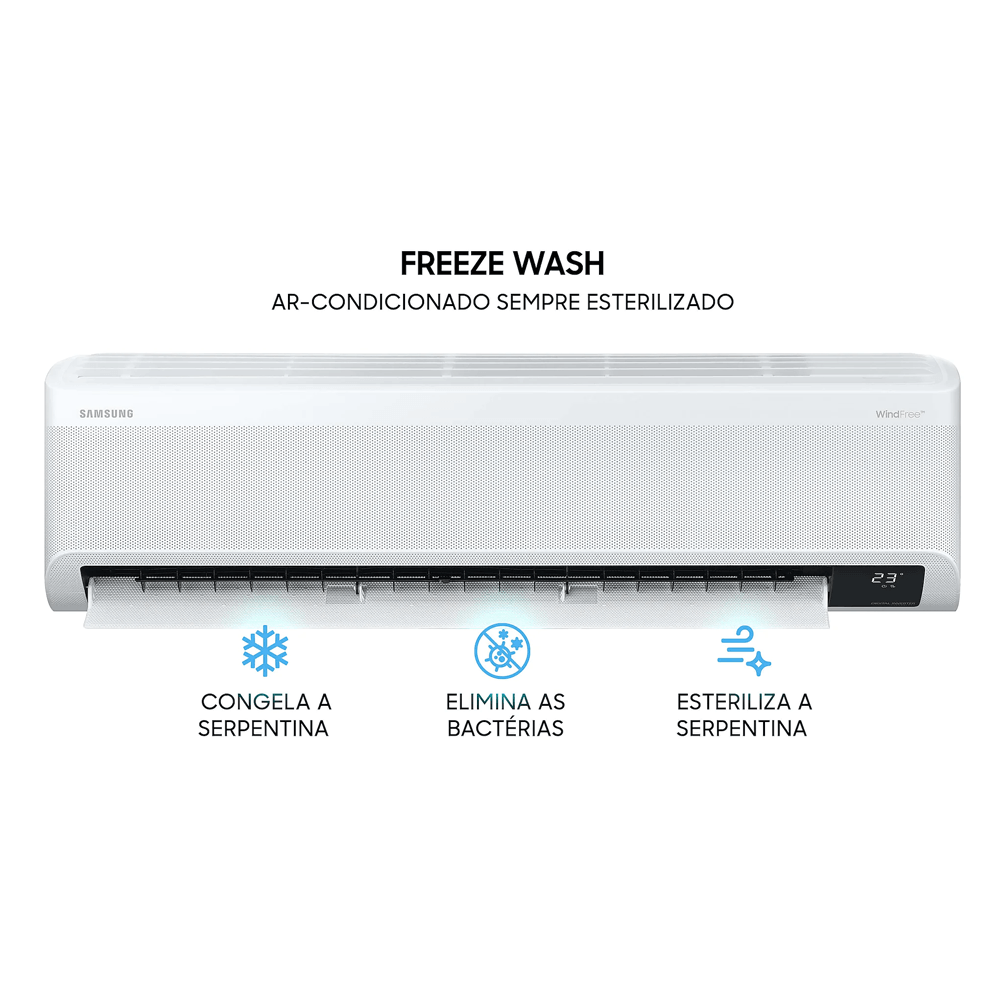 Ar Condicionado Split Hi Wall Samsung WindFree Connect Inverter 22.000 BTU/h Quente/Frio 220v