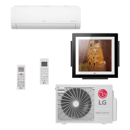 Ar Condicionado Multi-Split LG Artcool Gallery Inverter 18.000 BTU (1x Evap 9.000 BTU + 1x Evap Gallery e 12.000 BTU) Quente/Frio 220v