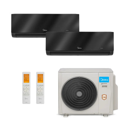 Ar Condicionado Multi Split Midea Inverter 18.000 BTU (2x 12.000 Black) Quente/Frio 220v