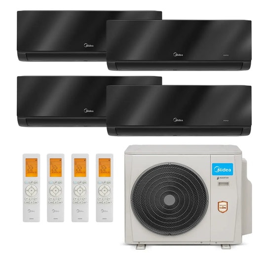 Ar Condicionado Multi Split Midea Inverter 42.000 BTU (1x 9.000 Black e 3x 12.000 Black) Quente/Frio 220v