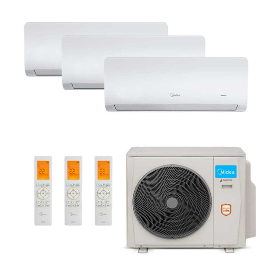 Ar Condicionado Multi-Split Midea Inverter 36.000 BTU (1x 12.000 e 2x 18.000 ) Quente/Frio 220v