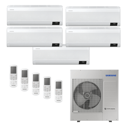 Ar Condicionado Multi-Split Samsung Wind Free Inverter 34.000 BTU (5x 9.000) Quente/Frio 220v