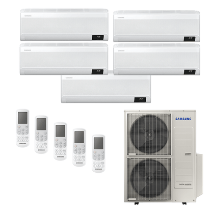 Ar Condicionado Multi-Split Samsung Wind Free Inverter 48.000 BTU (4x 9.000 e 1x 12.000) Quente/Frio 220v