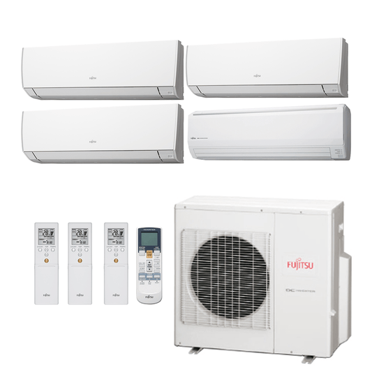 Ar Condicionado Multi Split Inverter Fujitsu 30.000 BTU (1x 7.000 1x 9.000 1x 12.000 e 1x 18.000) Quente/Frio 220v