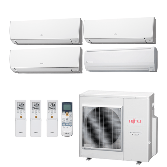 Ar Condicionado Multi Split Inverter Fujitsu 36.000 BTU (1x 7.000 1x 9.000 1x 12.000 e 1x 18.000) Quente/Frio 220v