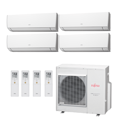 Ar Condicionado Multi Split Inverter Fujitsu 36.000 BTU (4x 9.000) Quente/Frio 220v