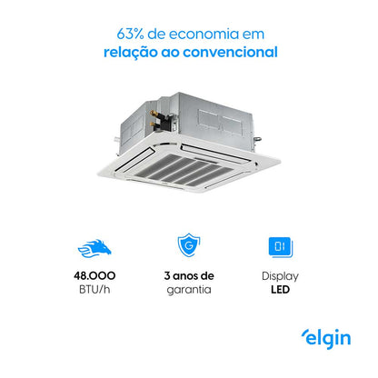 Ar Condicionado Cassete Inverter Elgin 48.000 BTU/h Frio 220v