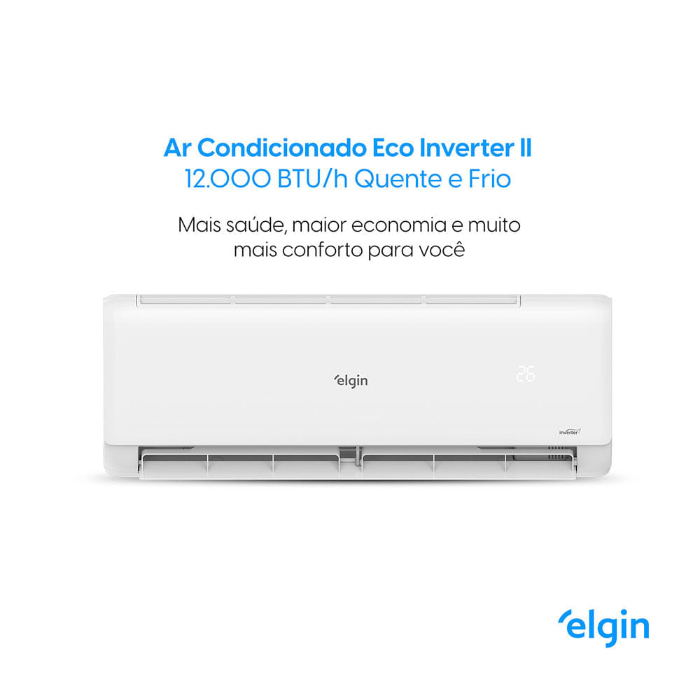 Ar Condicionado Split Hi Wall Inverter Elgin Eco II 12.000 BTU/h Quente/Frio 220v