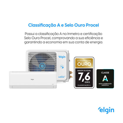 Ar Condicionado Split Hi Wall Inverter Elgin Eco II 12.000 BTU/h Quente/Frio 220v