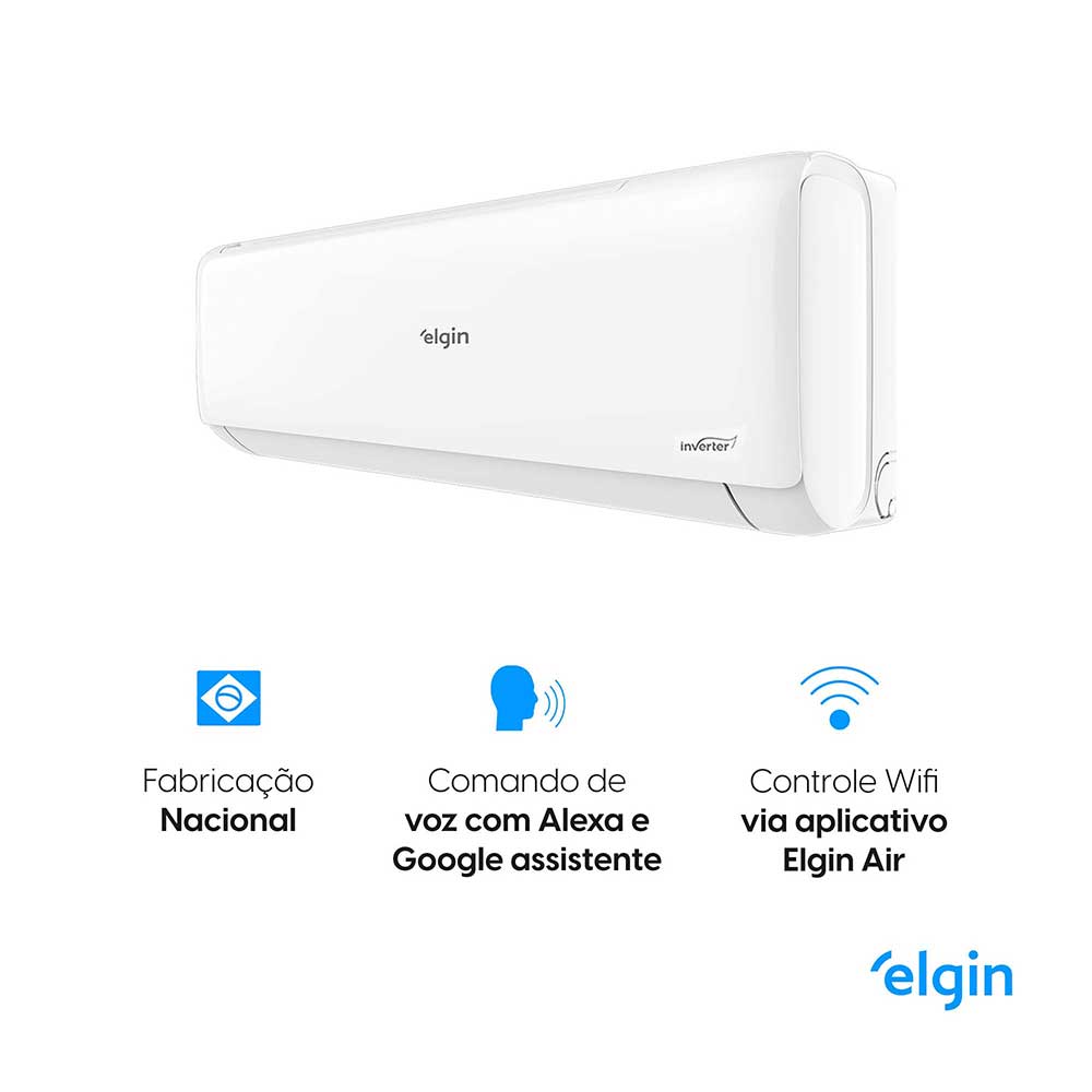 Ar Condicionado Split Hi Wall Inverter Elgin Eco II 24.000 BTU/h Quente/Frio 220v Wi-Fi