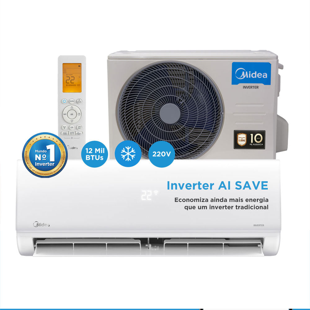 Ar Condicionado Split Hi-Wall Midea Inverter Xtreme Save AI Connect 12.000 BTU/h Frio 220V R-32