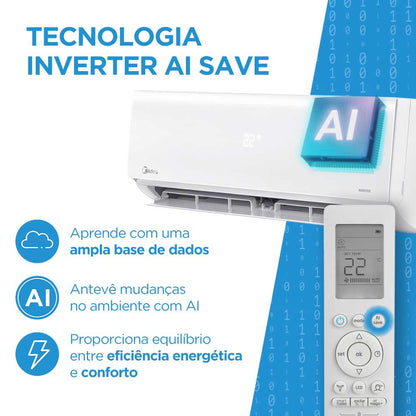 Ar Condicionado Split Hi-Wall Midea Inverter Xtreme Save AI Connect 12.000 BTU/h Frio 220V R-32