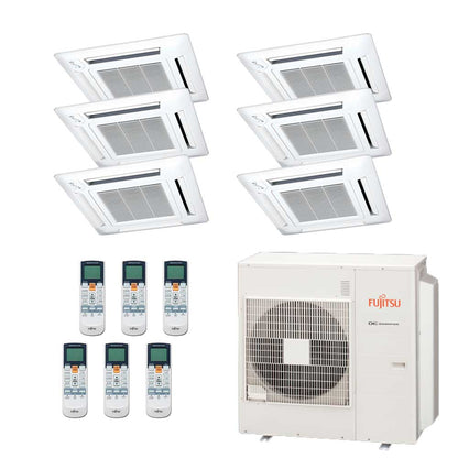 Ar Condicionado Multi-Split Fujitsu Inverter 45.000 BTU (4x Cassete 9.000 e 2x Cassete 12.000) Quente/Frio 220v