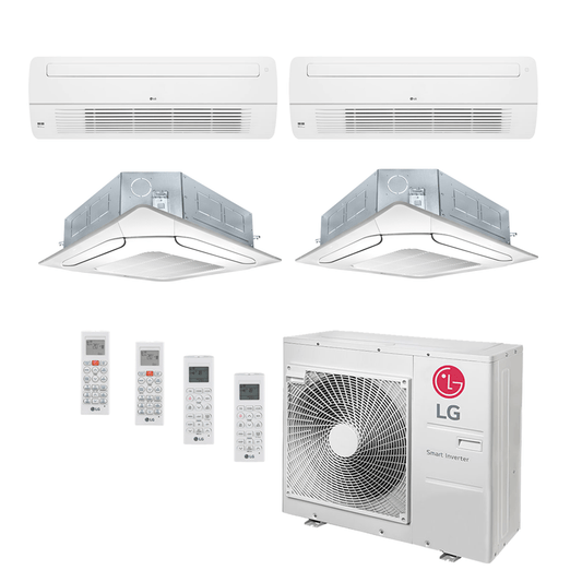 Ar Condicionado Multi-Split LG 48.000 BTU (2x Evap Cassete 4 vias 18.000 BTU e 2x Evap Cassete 1 via 18.000 BTU) Quente/Frio 220v