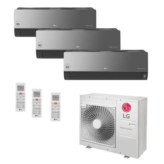 Ar Condicionado Multi-Split LG Artcool Inverter 30.000 BTU (1x 8.500 e 2x 11.900) Quente/Frio 220v
