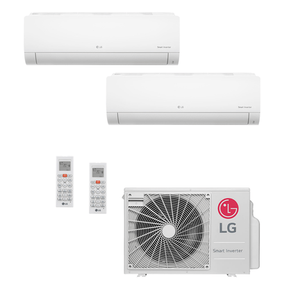 Ar Condicionado Multi-Split LG Inverter 18.000 BTU (1x 7.200 e 1x 11.900) Quente/Frio 220v