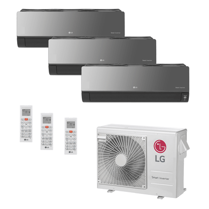 Ar Condicionado Multi-Split LG Artcool Inverter e 24.000 BTU (2x 7.200 e 1x 8.500) Quente/Frio 220v