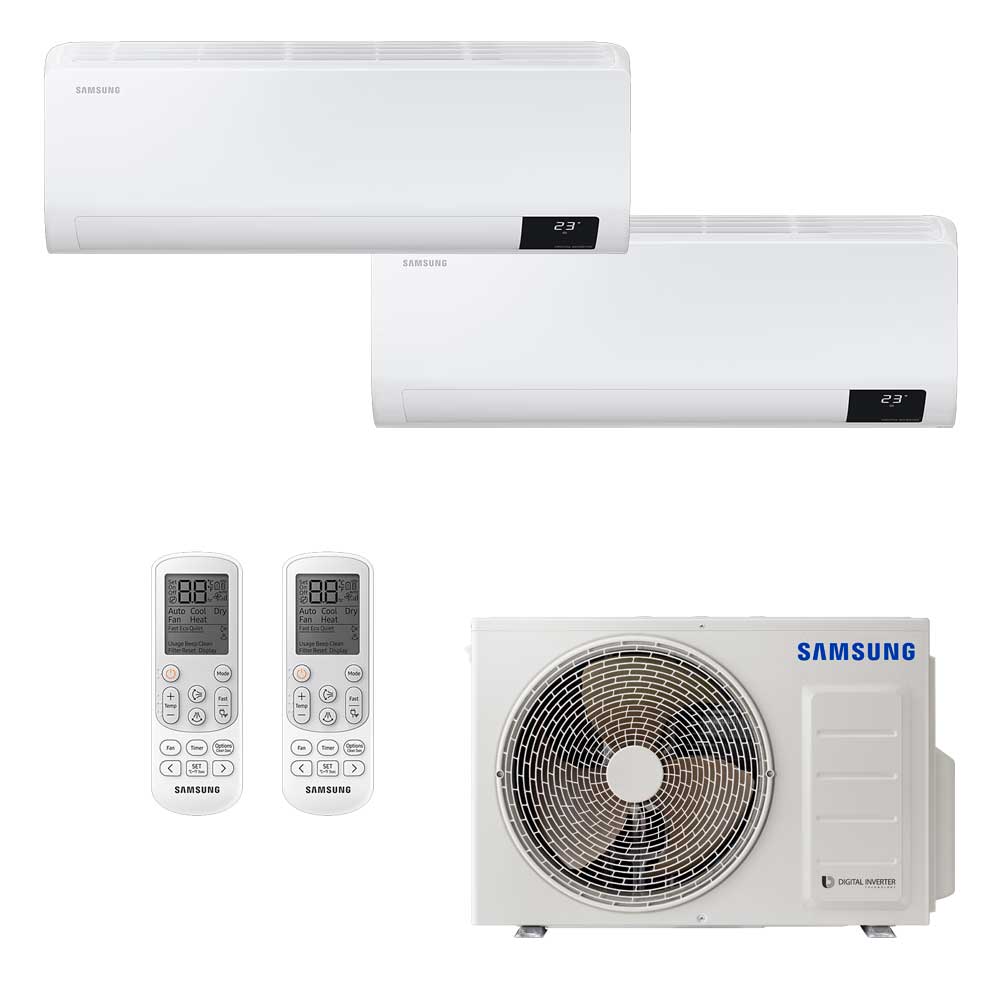 Ar Condicionado Multi Split Samsung Ultra Inverter 18.000 BTU (2x 12.000) Quente/Frio 220v