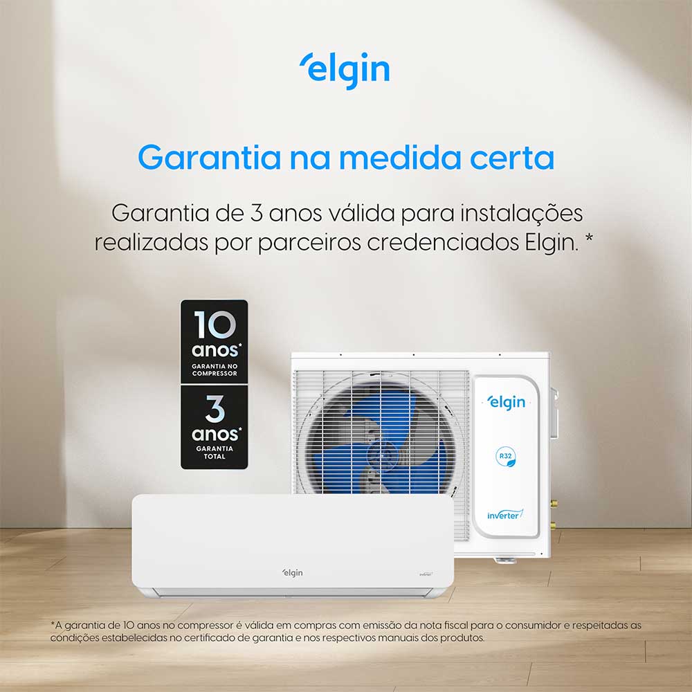 Ar Condicionado Split Hi Wall Inverter Elgin Eco Dream Wi-Fi 12.000 BTU/h Quente/Frio 220v