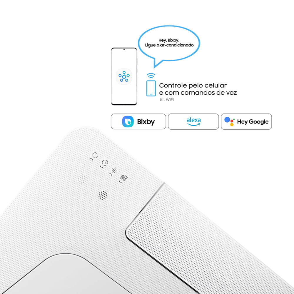 Ar Condicionado Cassete 1 Via Inverter Samsung WindFree 17.000 BTU/h Quente/Frio 220v Wi-Fi