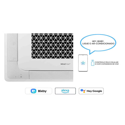 Ar Condicionado Cassete 4 Vias Inverter Samsung WindFree 18.000 BTU/h Quente/Frio 220v Wi-Fi